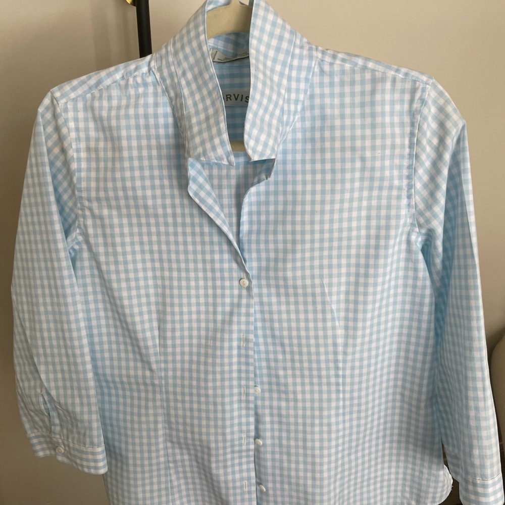 Womens Orvis Wrinkle Resistant Buttondown | 3/4 Sleeves | Sz 12
